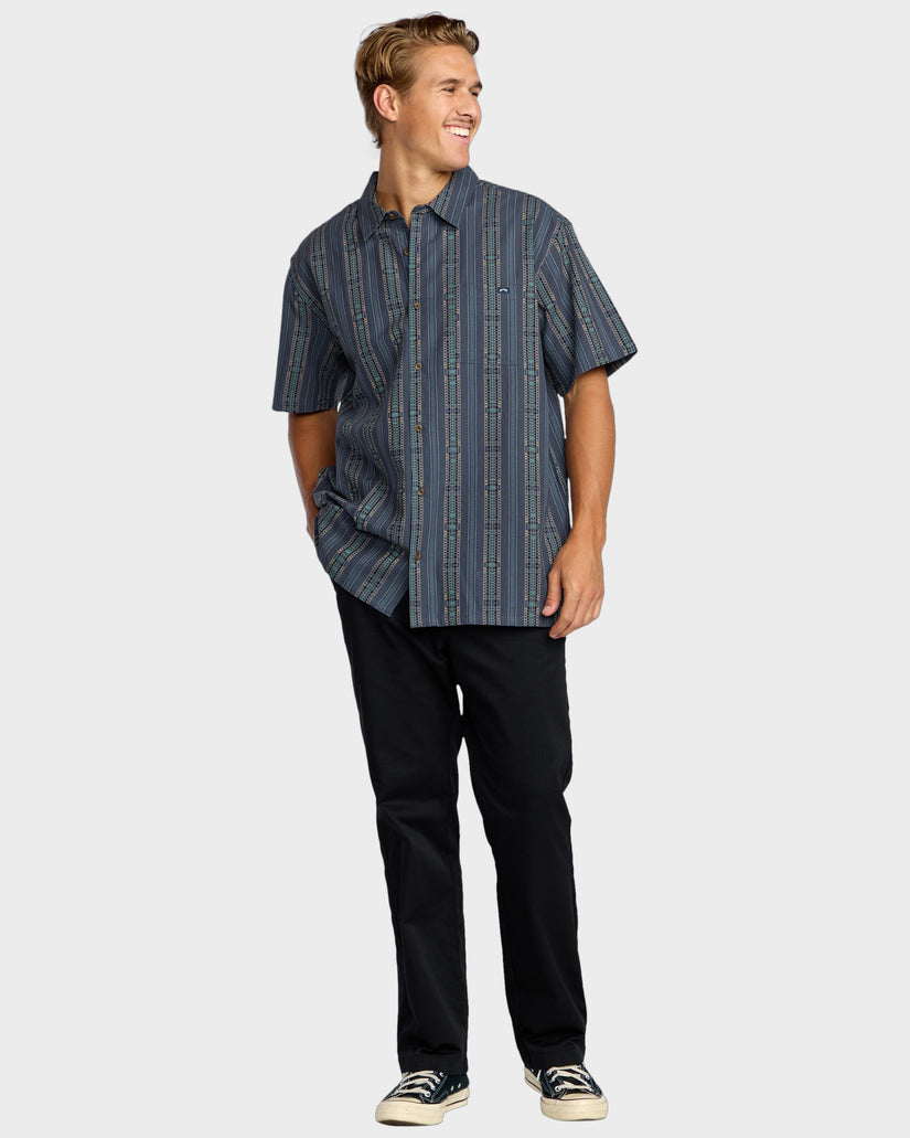 Mens Sundays Jaquard Short Sleeve Shirt