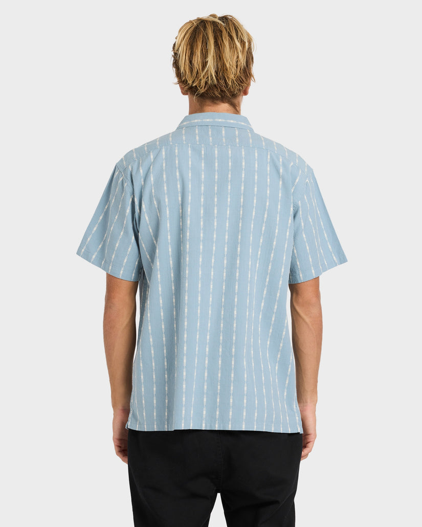 Mens Sundays Jacquard Short Sleeve Shirt