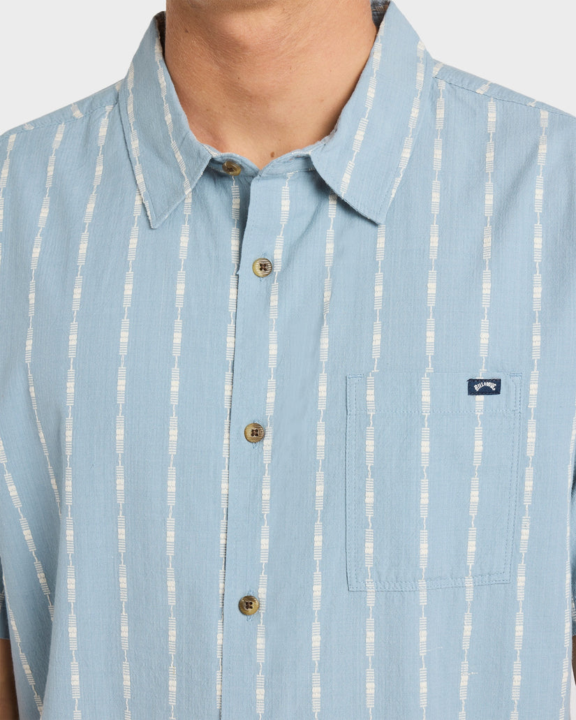 Mens Sundays Jacquard Short Sleeve Shirt