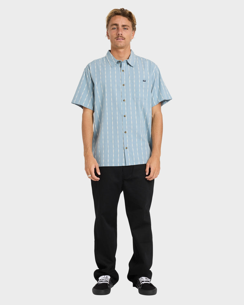 Mens Sundays Jacquard Short Sleeve Shirt