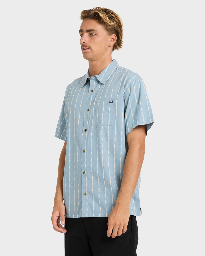 Mens Sundays Jacquard Short Sleeve Shirt
