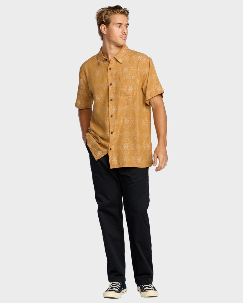 Mens Sundays Jaquard Short Sleeve Shirt