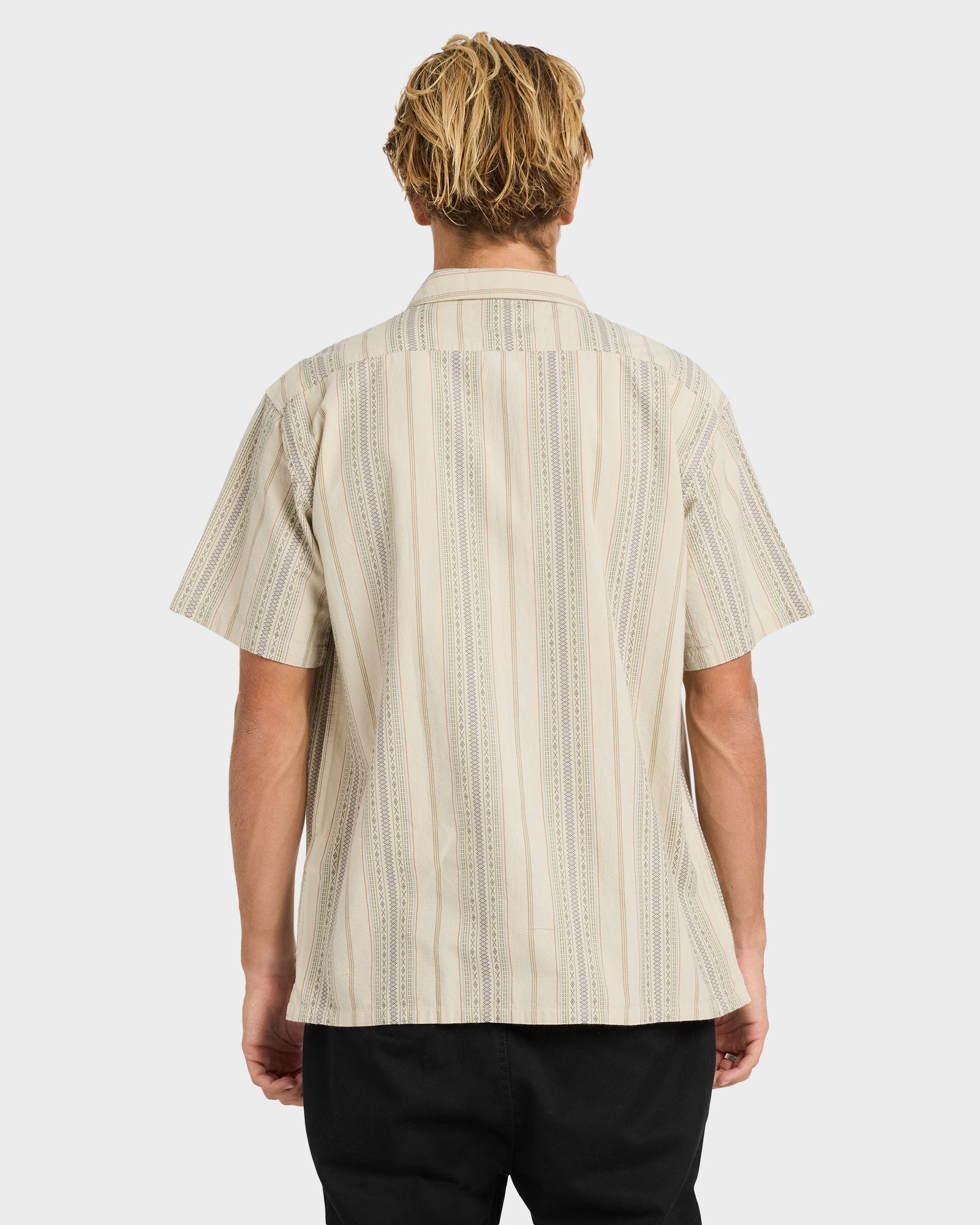 Mens Sundays Jacquard Short Sleeve Shirt
