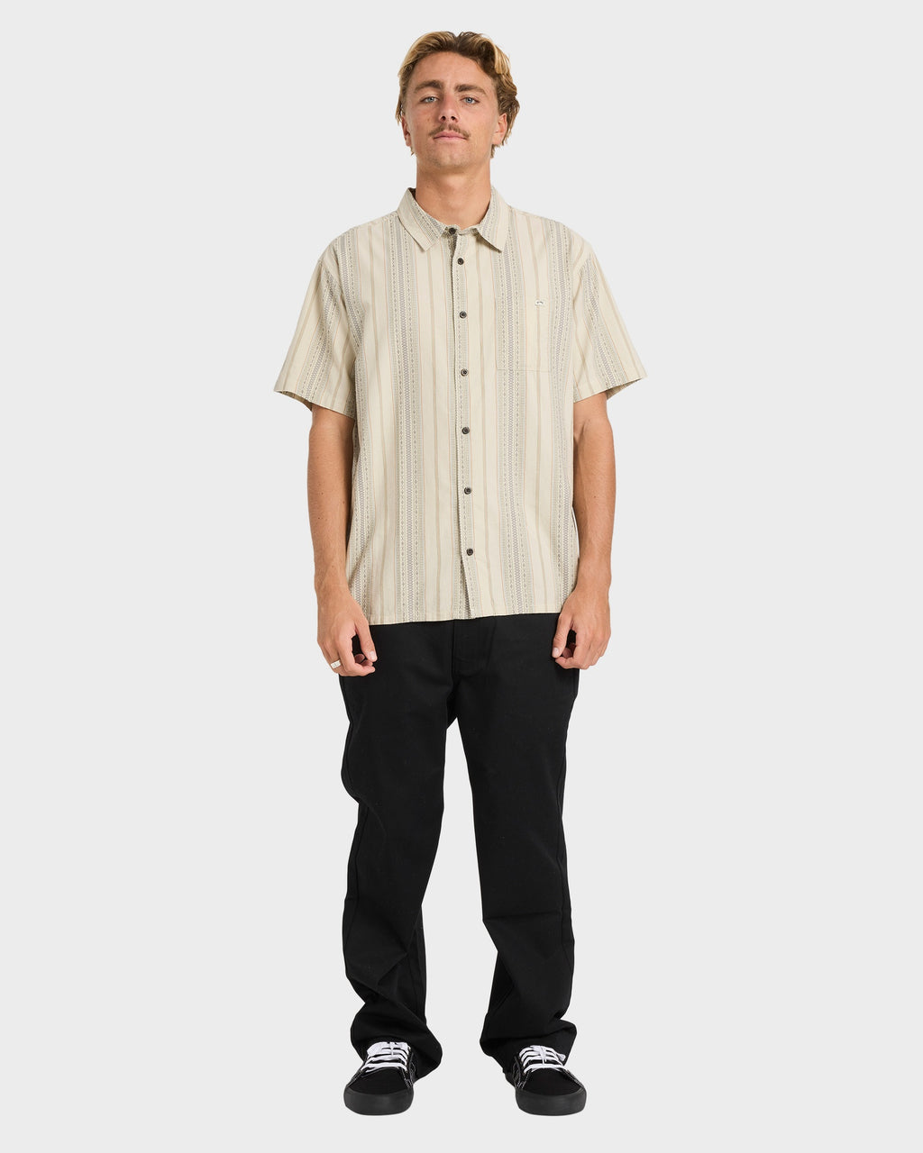 Mens Sundays Jacquard Short Sleeve Shirt