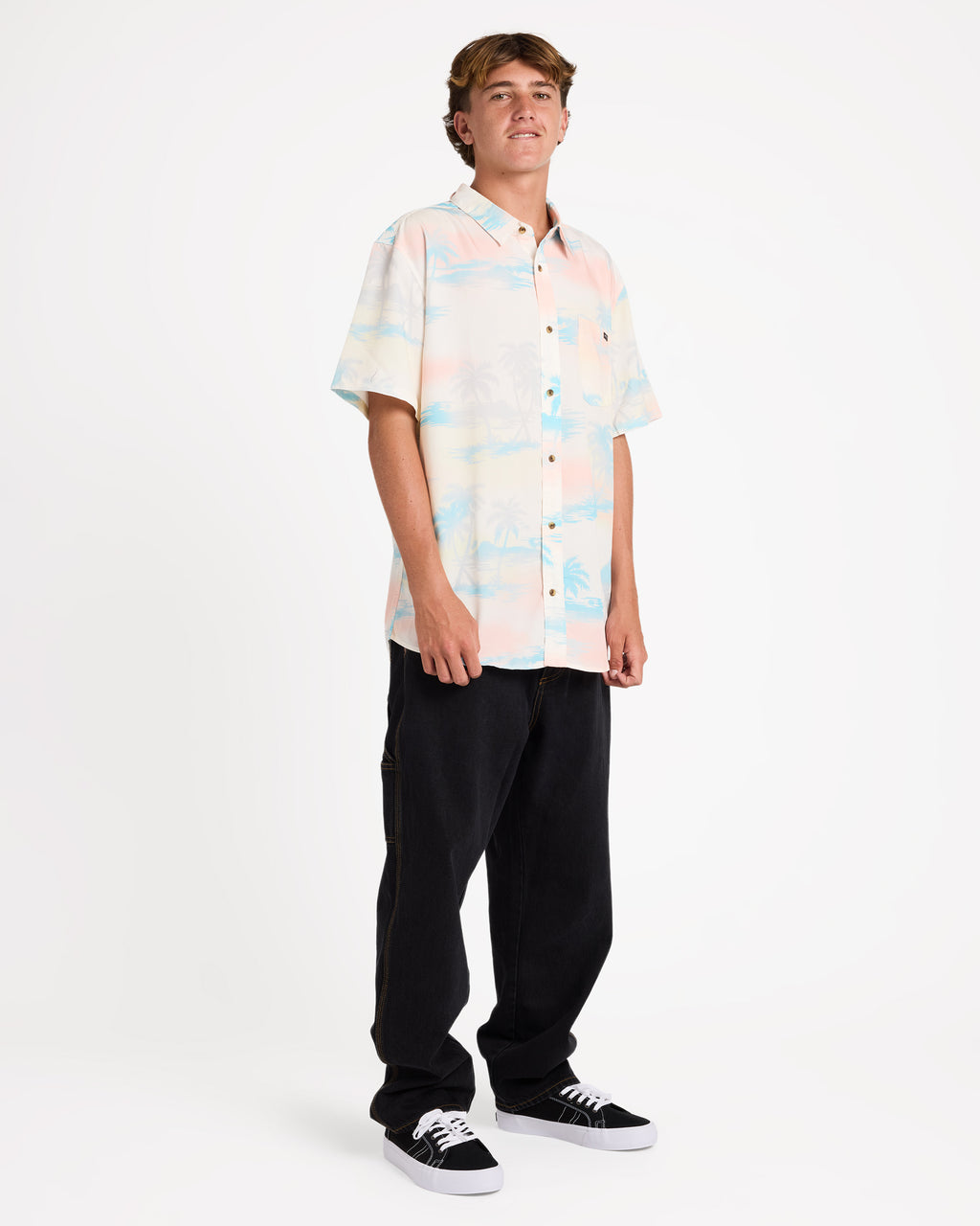 Mens Sundays Lounge Short Sleeve Shirt
