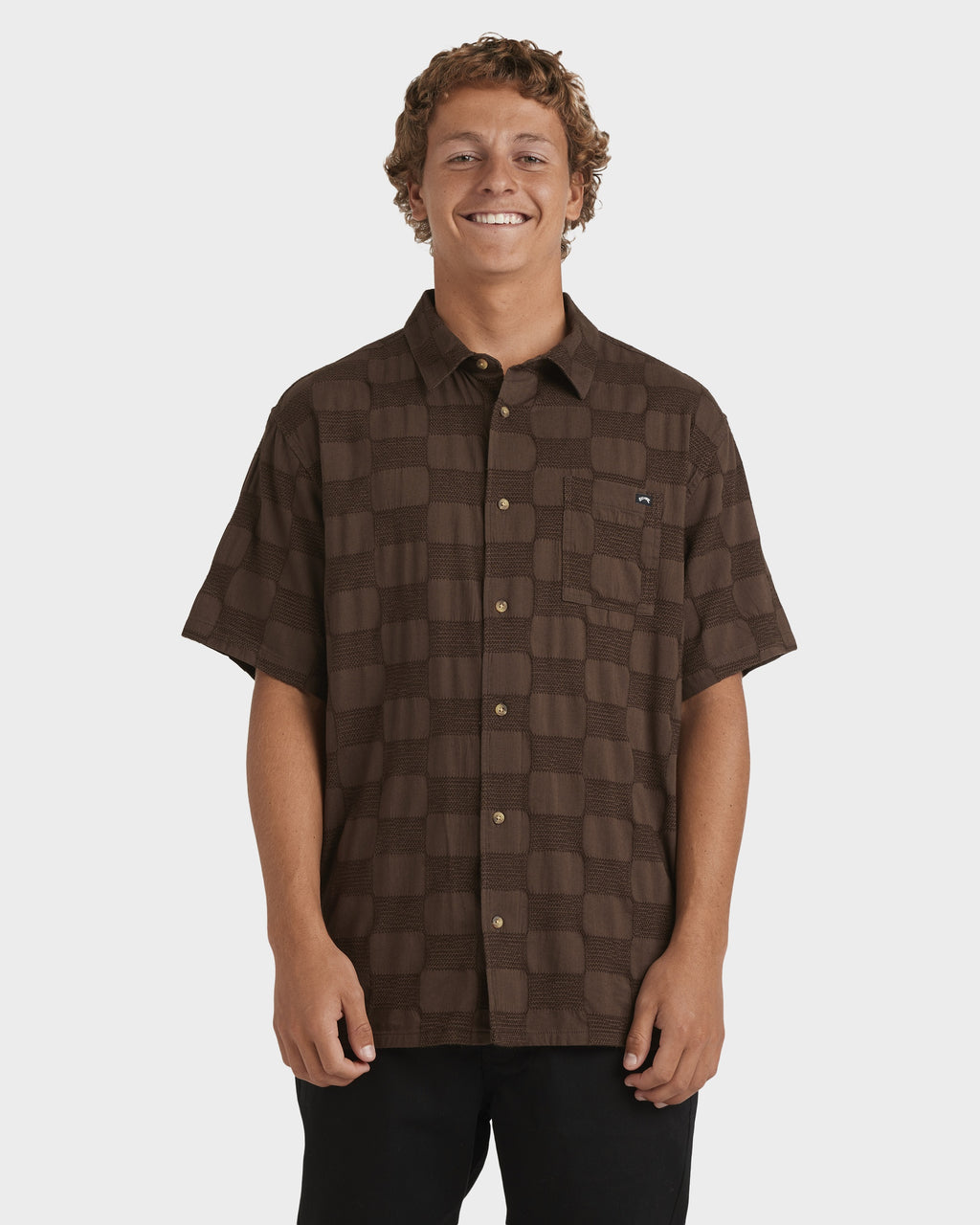 Mens Sundays Jaquard Short Sleeve Shirt