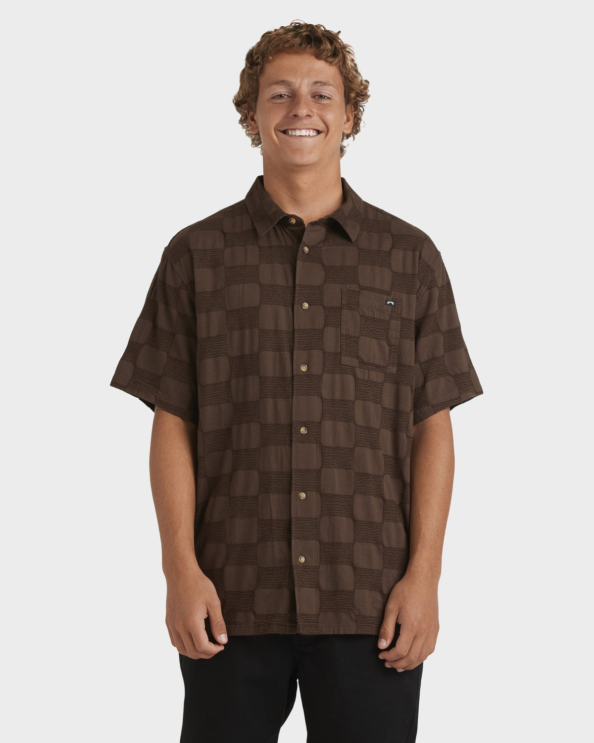 Mens Sundays Jaquard Short Sleeve Shirt