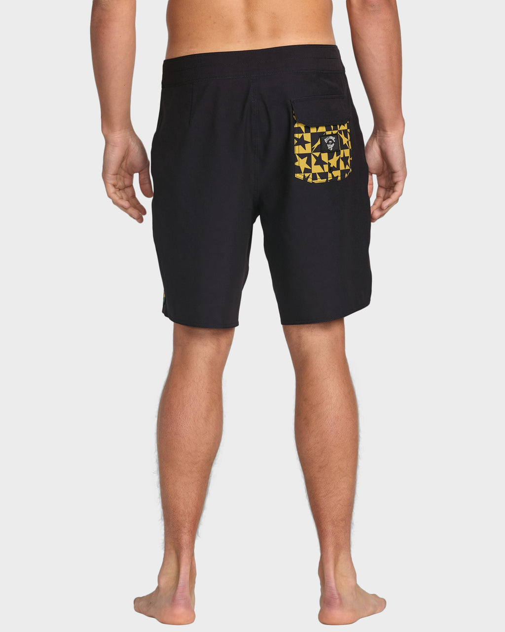 Mens Black Star Surf Pro Boardshorts