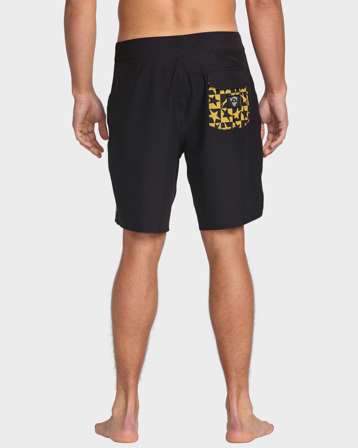 Mens Black Star Surf Pro Boardshorts