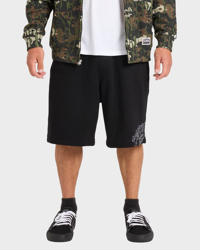 Mens Bad Dog Fleece Corduroy Walkshorts