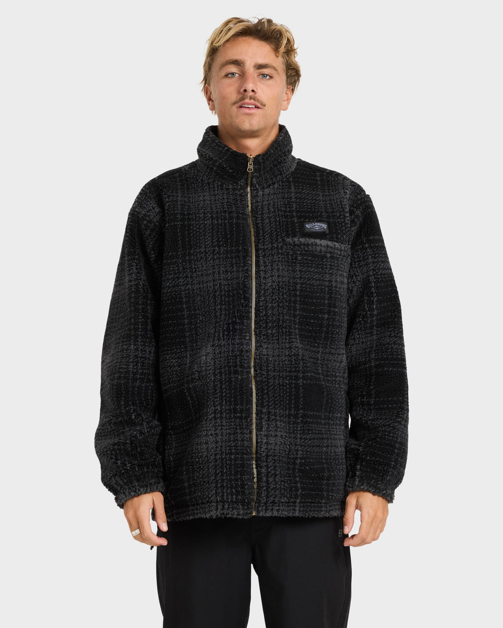 Mens Gnaraloo Reversible Mock Neck Fleece Top