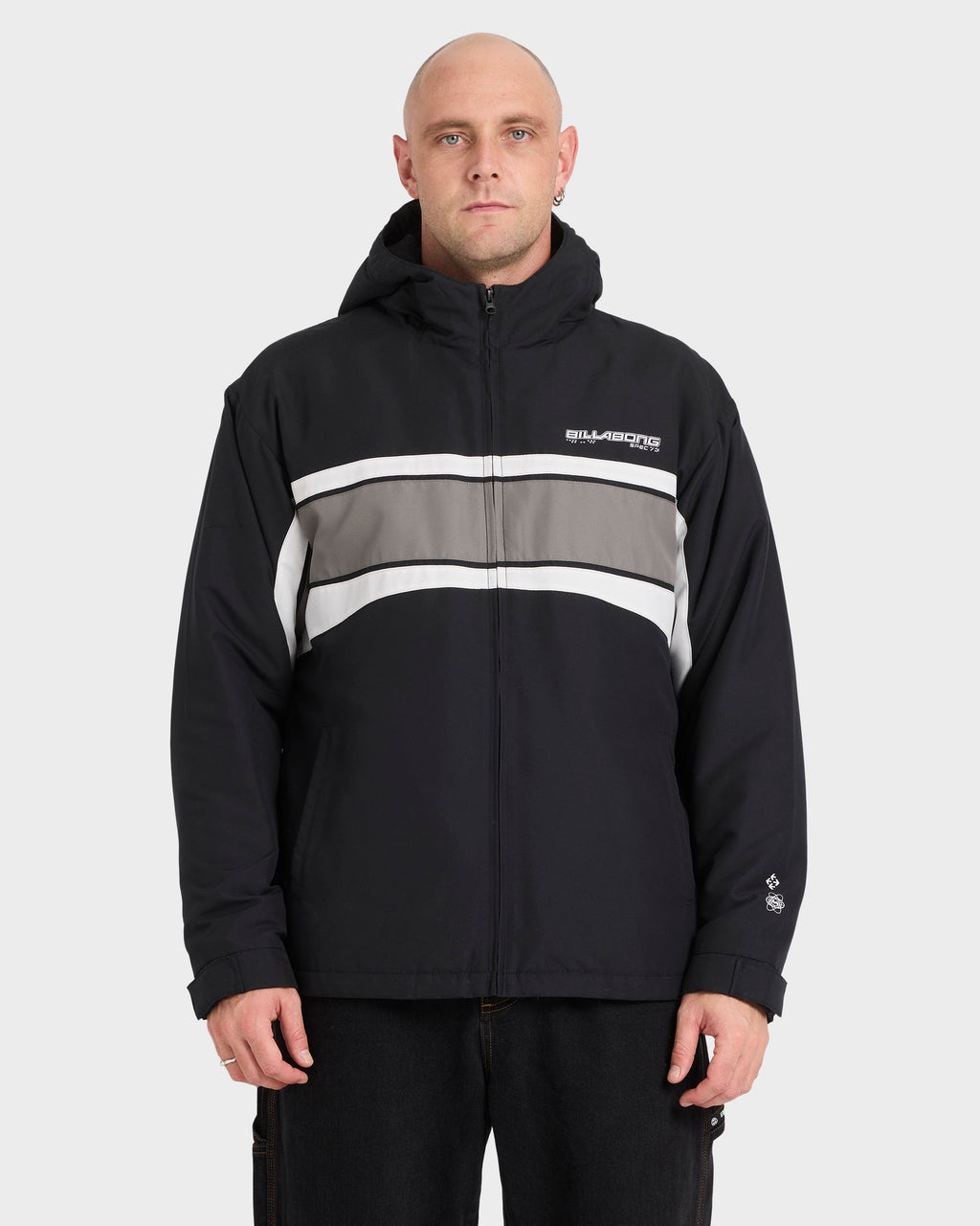 Mens Fluid 2K Hooded Bomber