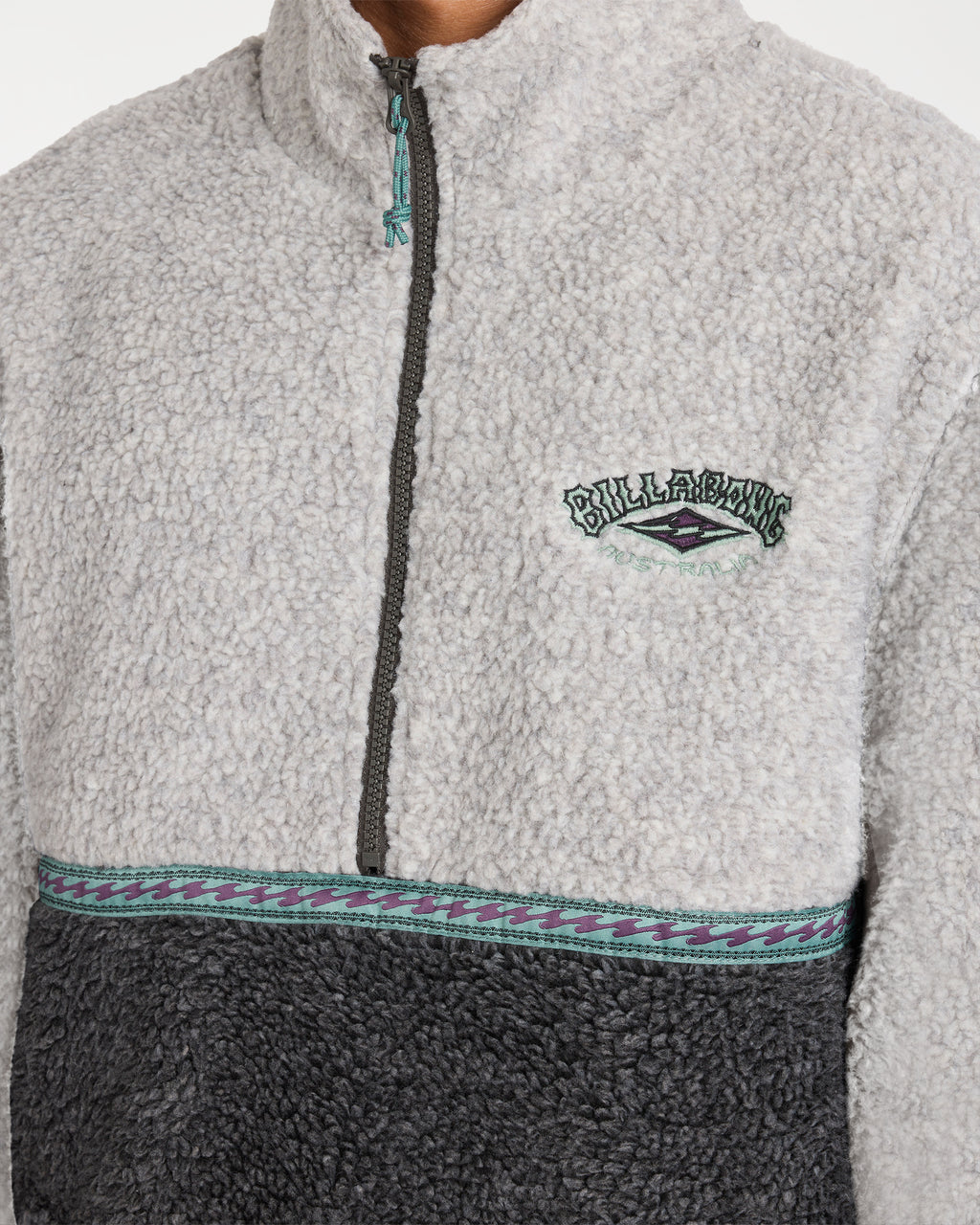 Mens Tombstone Mock Neck Fleece Top