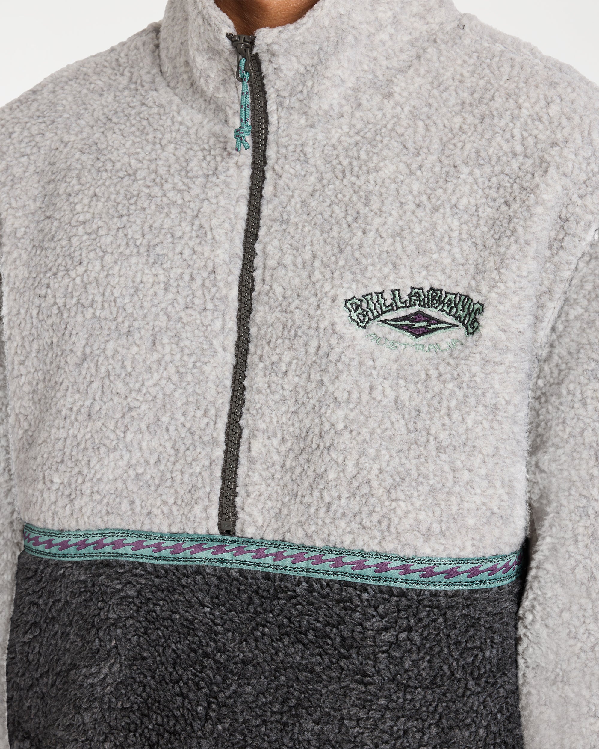 Mens Tombstone Mock Neck Fleece Top