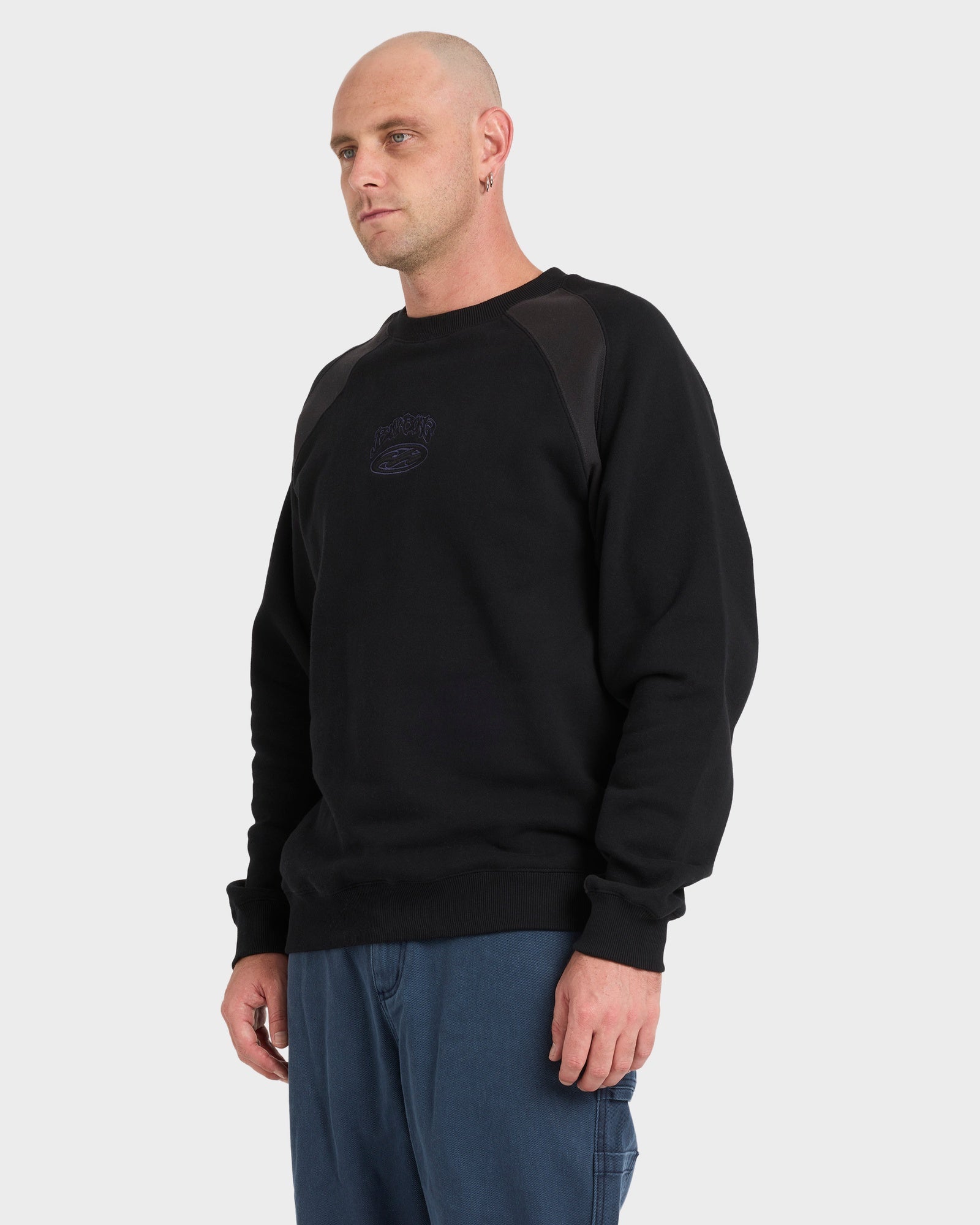 Mens Bad Dog Crew Neck Fleece