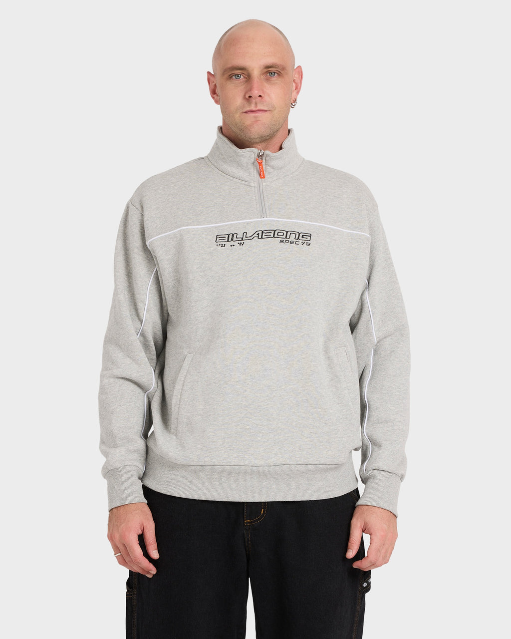Mens Spec 73 1/4 Zip Mock Neck Fleece Top