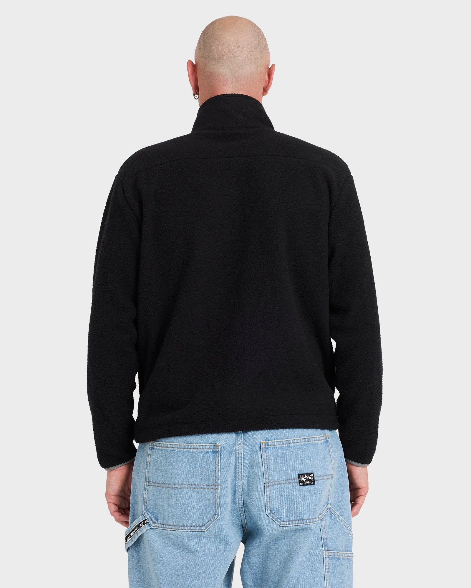 Mens Spec 73 Polar 1/4 Zip Mock Neck Fleece Top