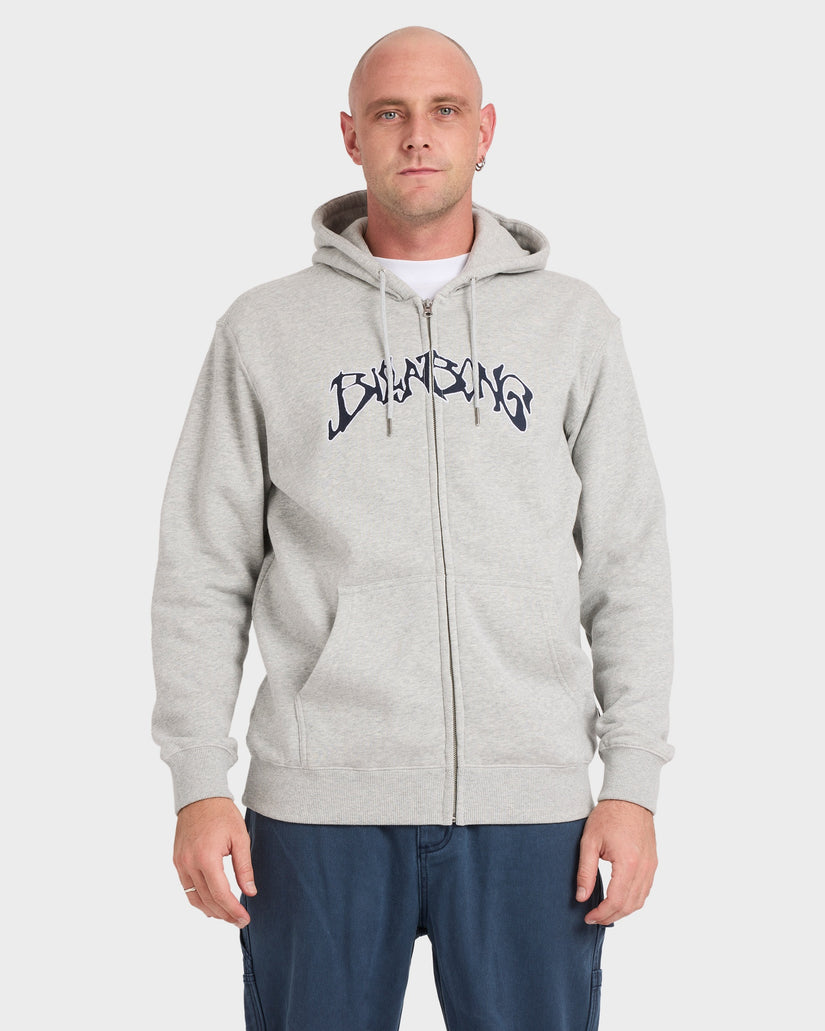 Mens Bad Dog Arch Zip Up Hoodie
