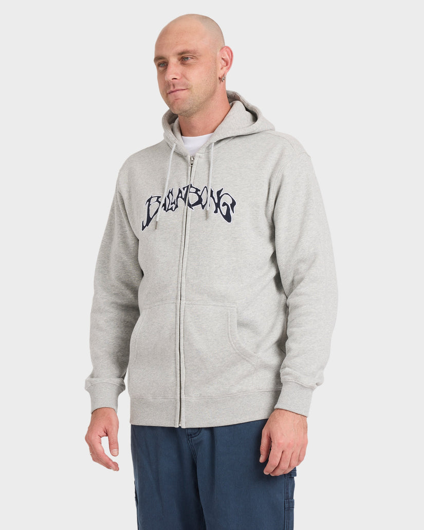 Mens Bad Dog Arch Zip Up Hoodie
