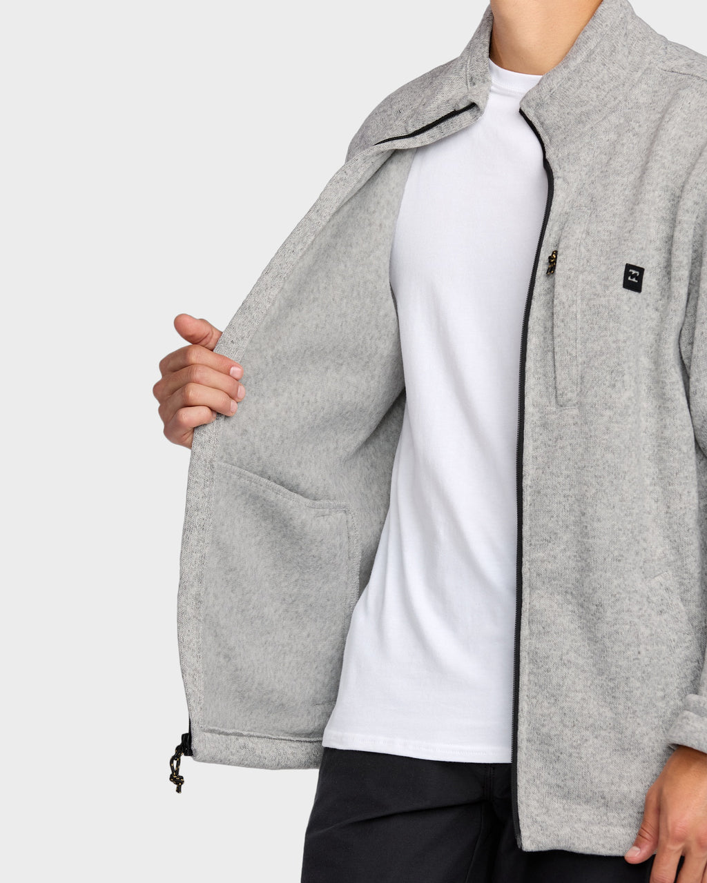 Mens Boundary Mock Zip Fleece Top