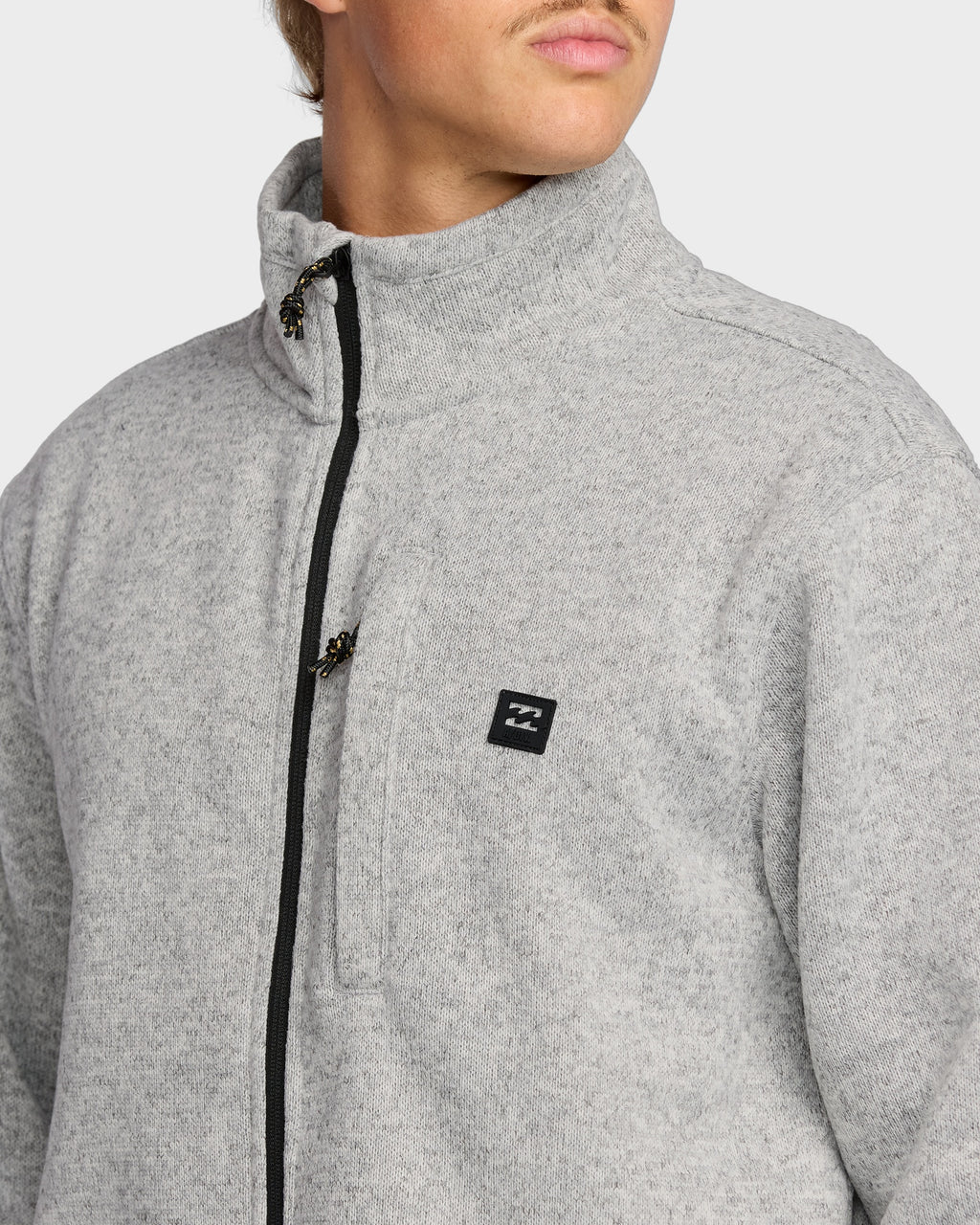 Mens Boundary Mock Zip Fleece Top