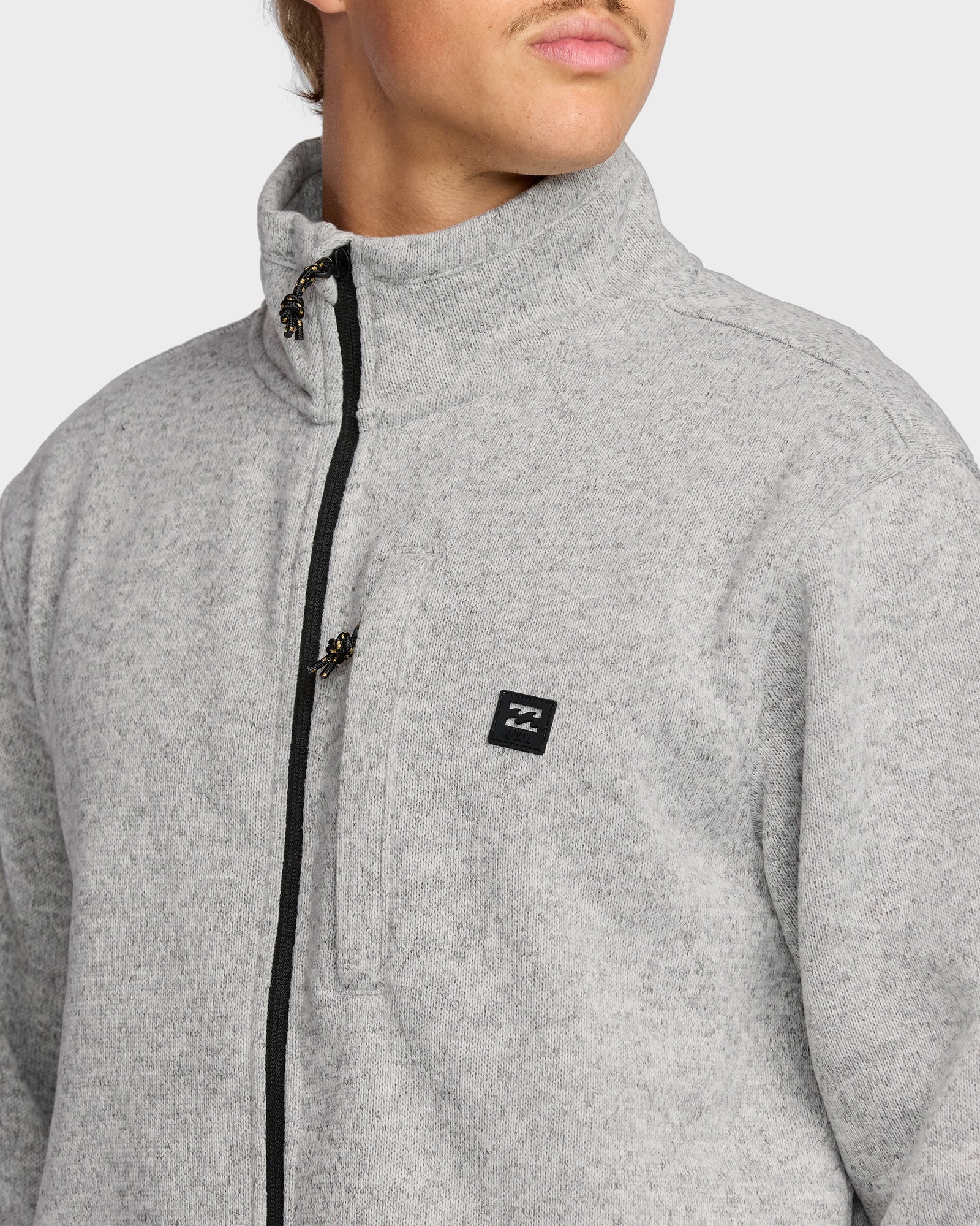 Mens Boundary Mock Zip Fleece Top