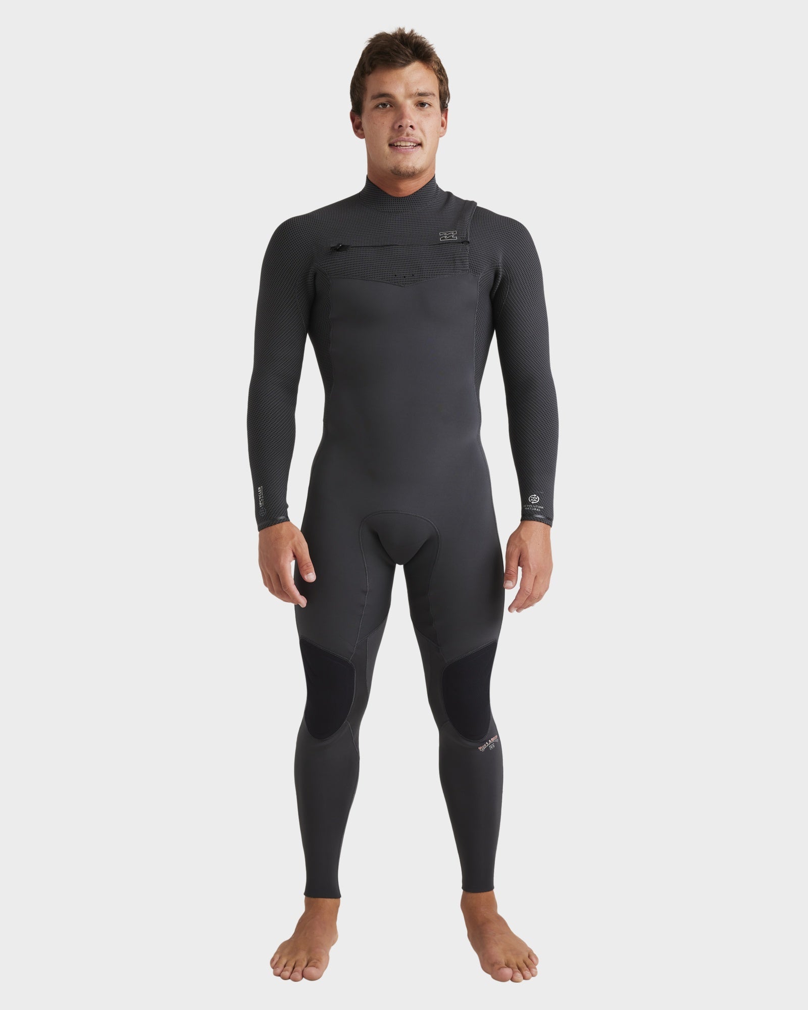 Mens 3/2mm Revolution Natural Chest Zip Wetsuit Australia