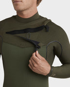 Mens 3/2mm Furnace Natural Chest Zip Wetsuit