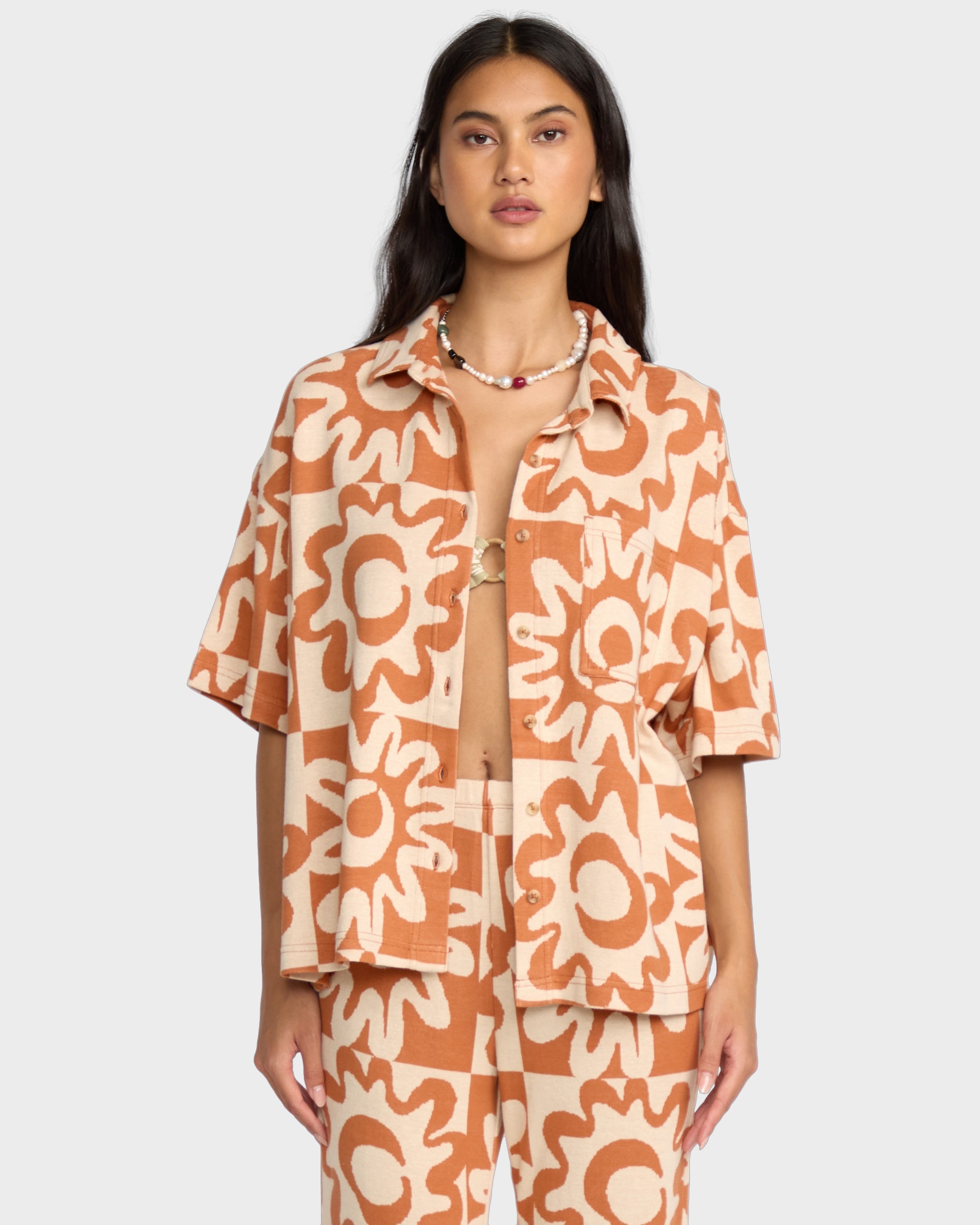 Womens Lost Waves Short Sleeve Shirt Womens Lost Waves Short Sleeve Shirt