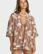 BEACH SIDE PRNTD SS WVN