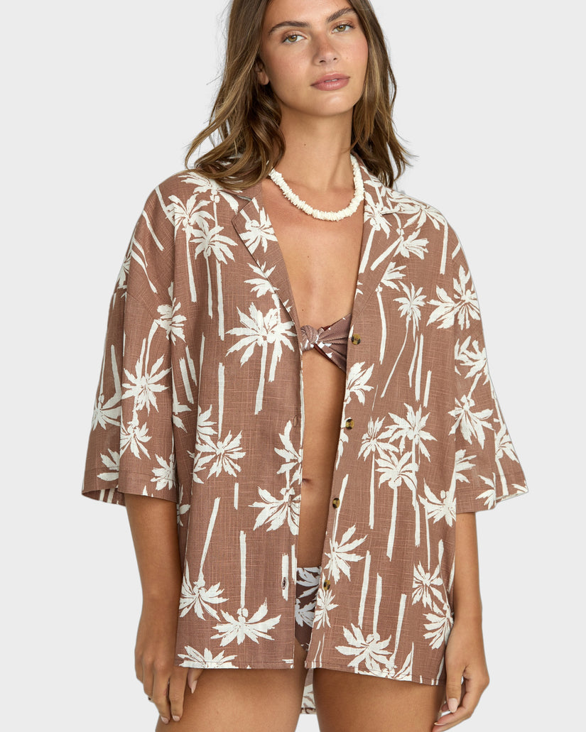 Womens Beach Side Short Sleeve Shirt
