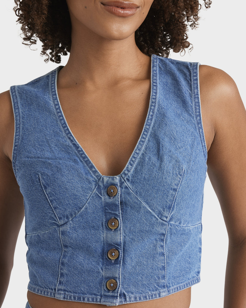 Womens Indigo Skies Denim Top