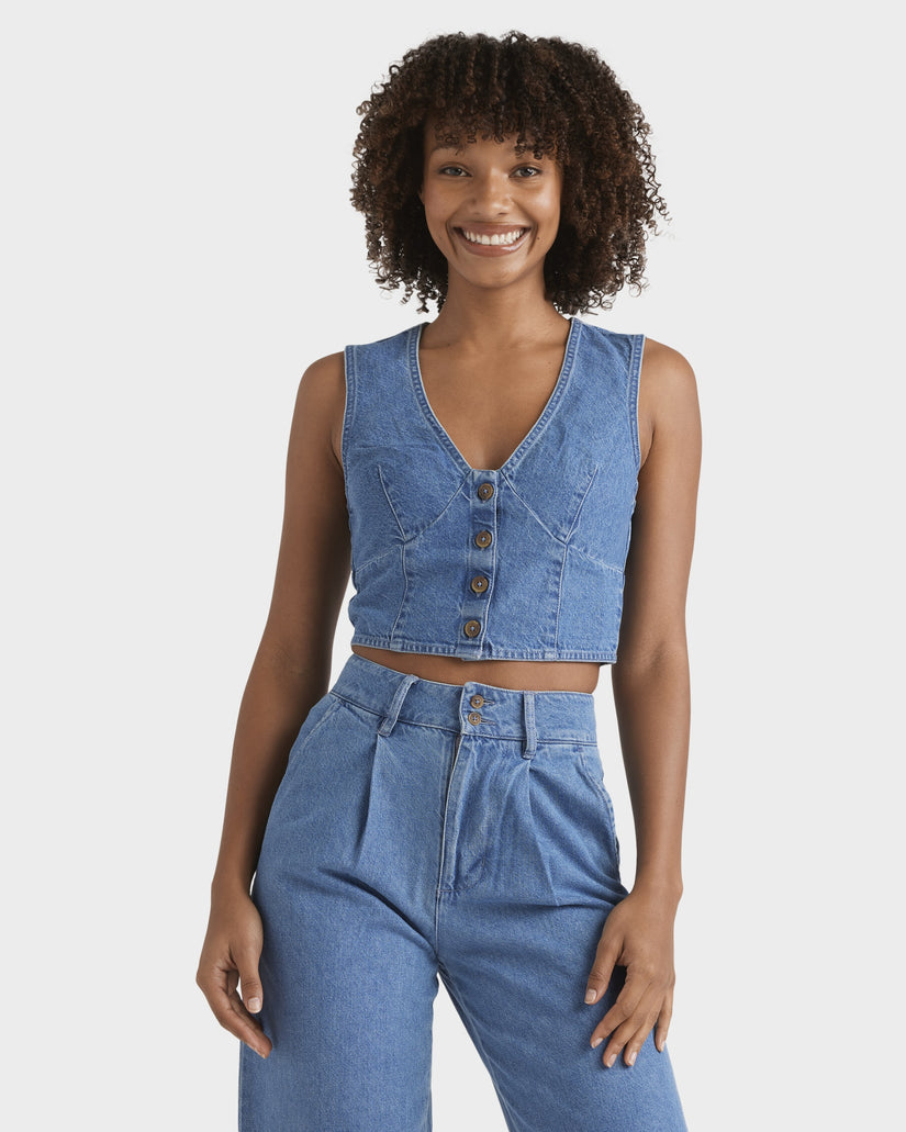 Womens Indigo Skies Denim Top