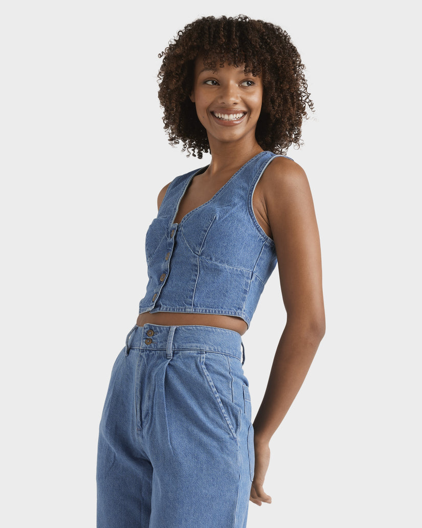 Womens Indigo Skies Denim Top