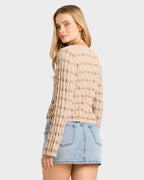 Womens Bubble Tides Knitted Top