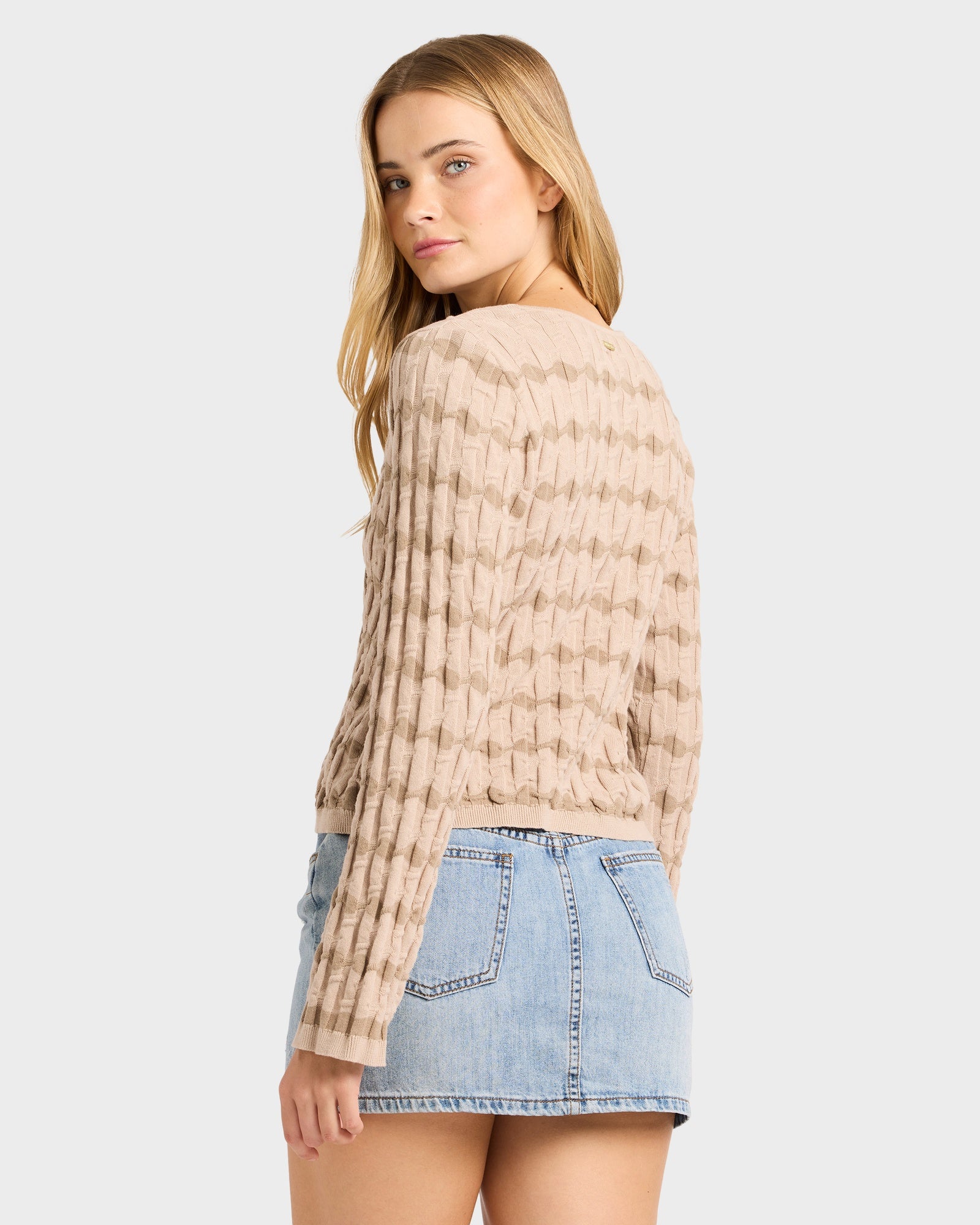 Womens Bubble Tides Knitted Top