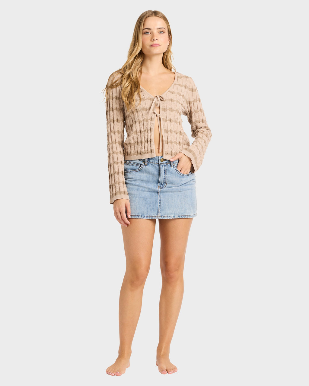 Womens Bubble Tides Knitted Top
