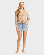 Womens Bubble Tides Knitted Top