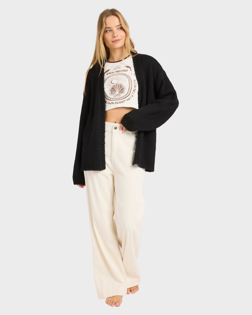 Womens Soft Sun Open Front Cardigan