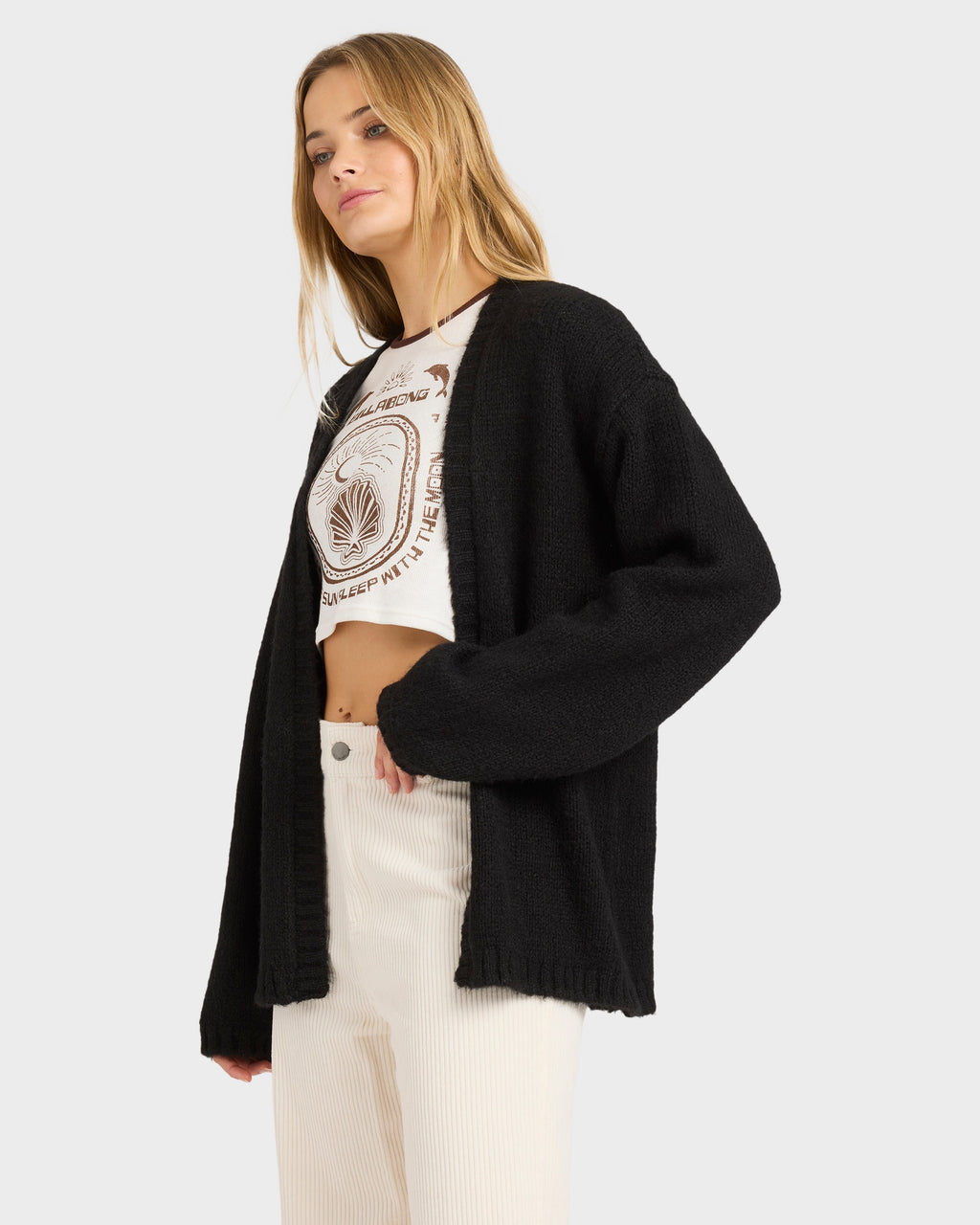 Womens Soft Sun Open Front Cardigan