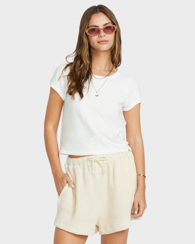 Womens So Cozy Elastic Waist Shorts