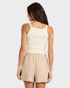 Womens Maya Elastic Waist Shorts