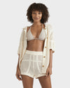 Womens Cool Down Elastic Waist Shorts