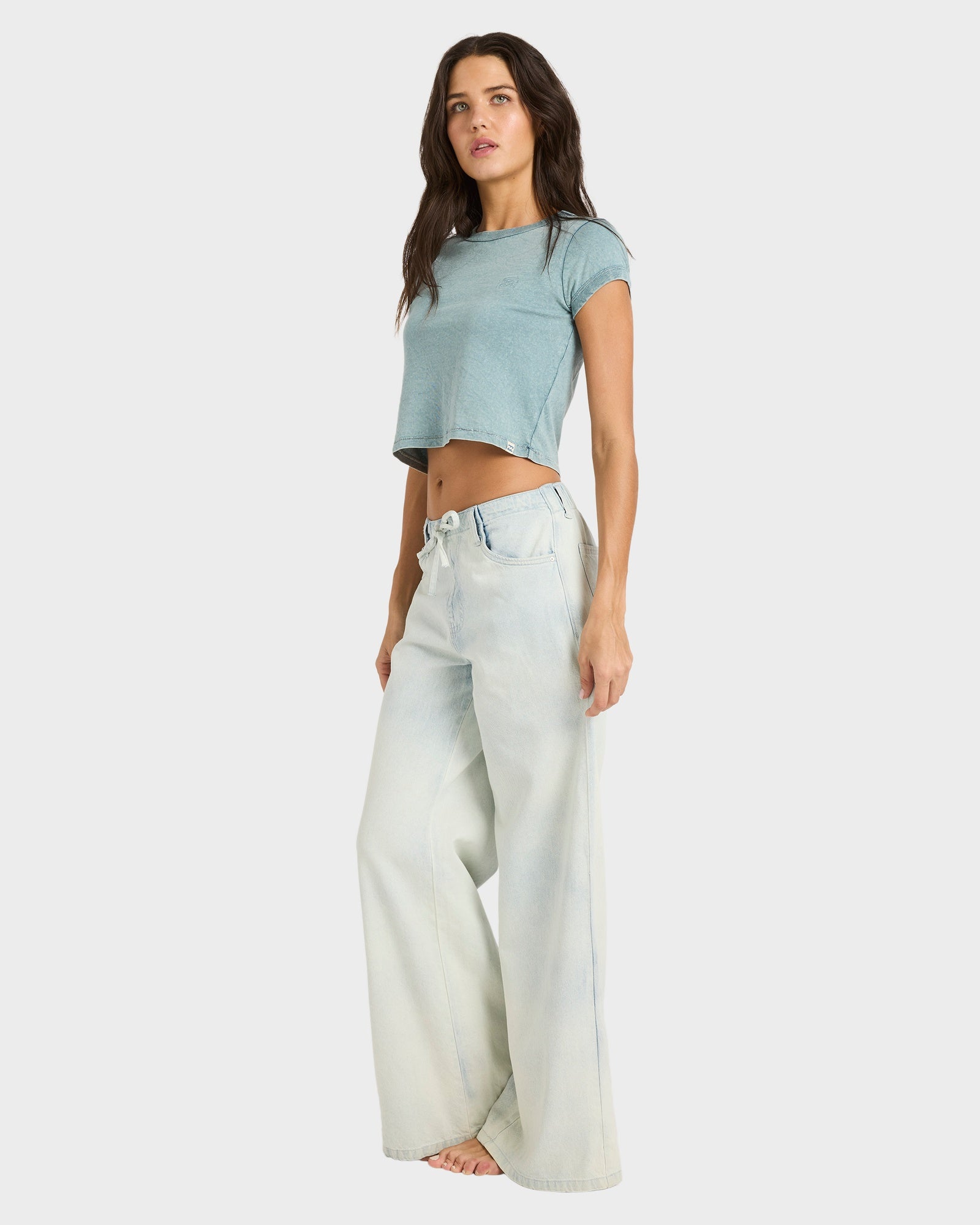 Womens Jade Saltwashed Wide-Leg Pants
