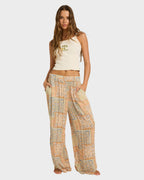 Womens Follow Me Printed Elastic Pants