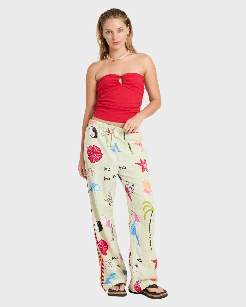 Womens Lottie Hall Elastic Waist pants