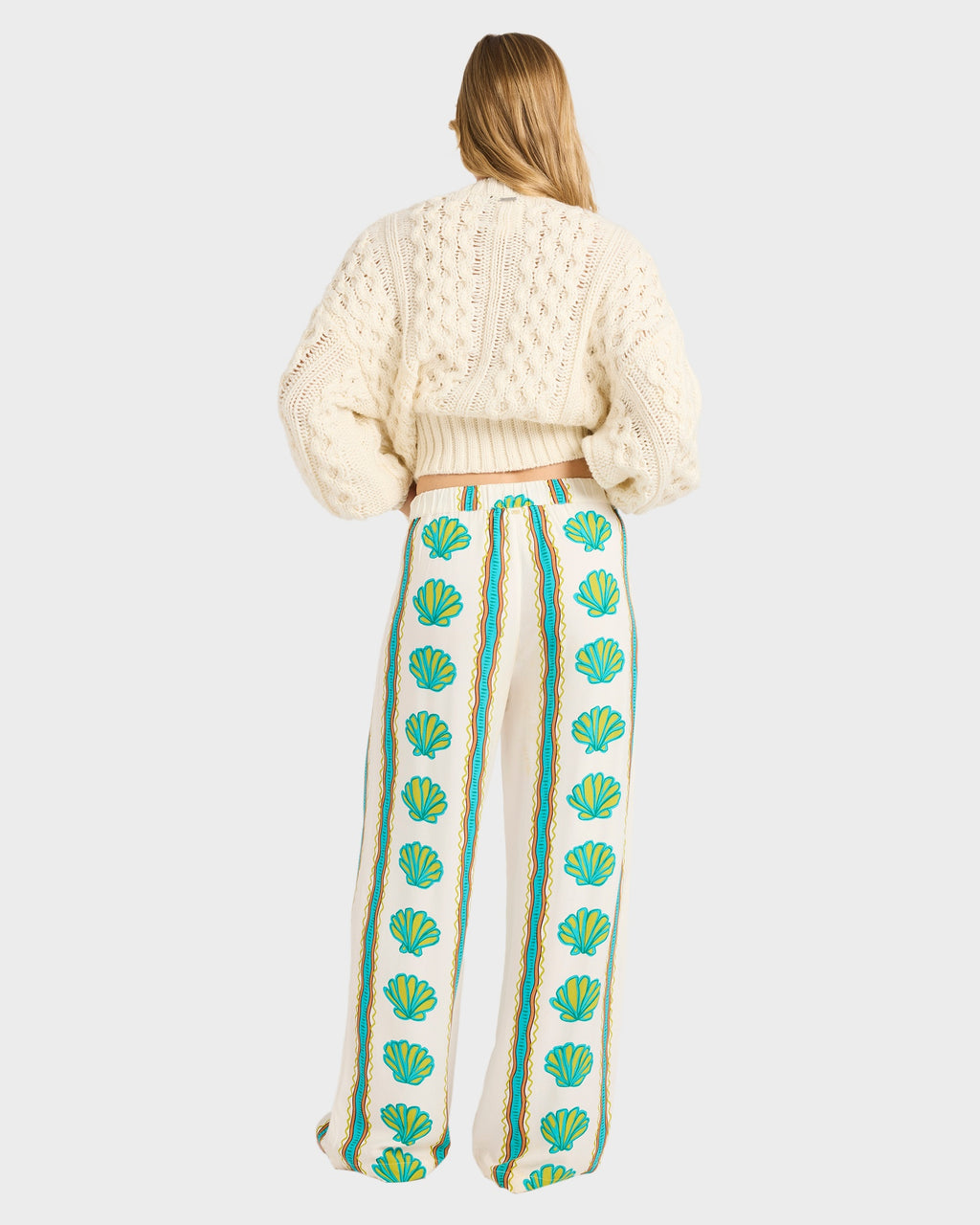 Womens Coastal Crush Elastic Waist Pants