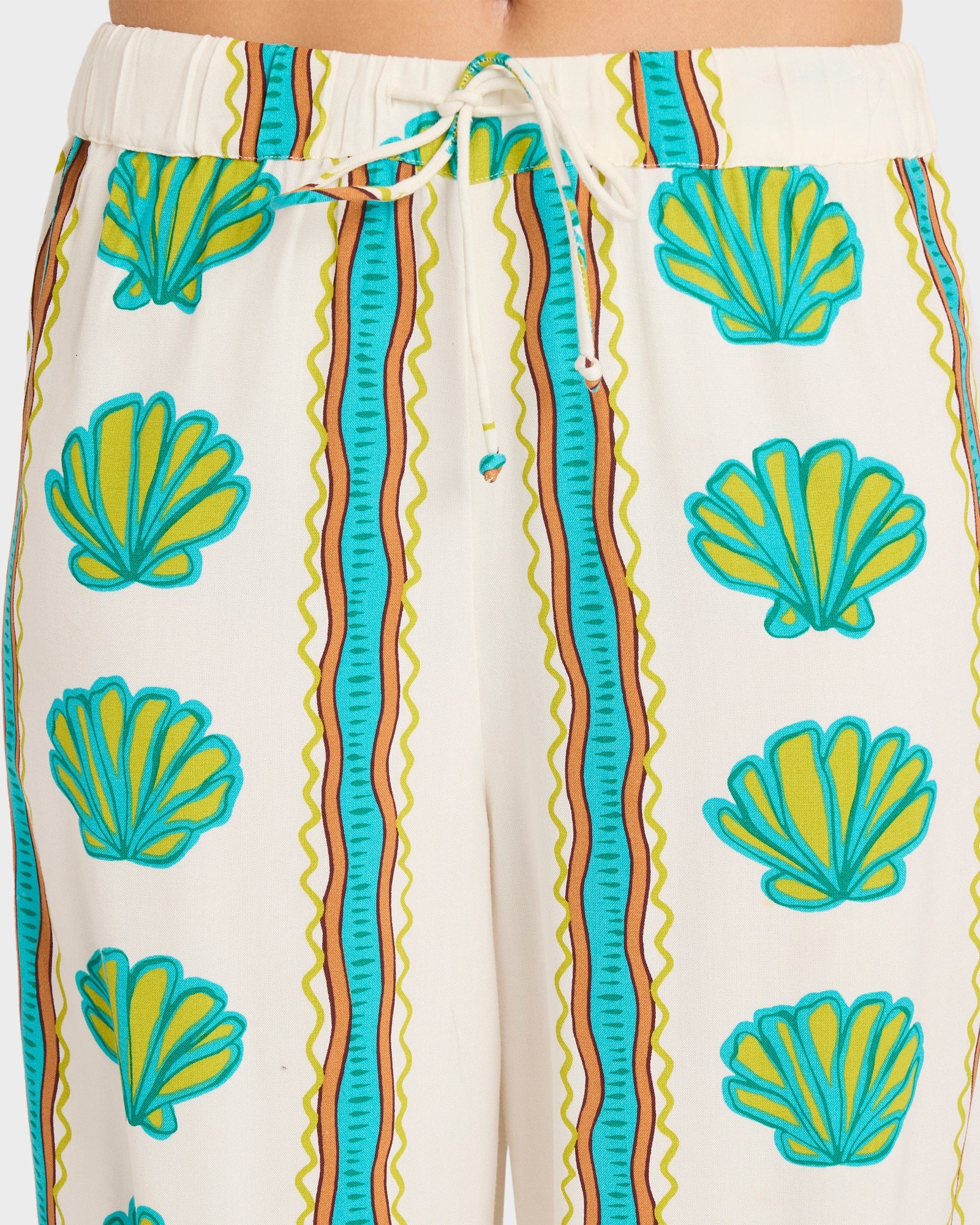Womens Coastal Crush Elastic Waist Pants