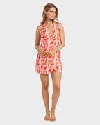Womens Row Of Palms Halter Dress