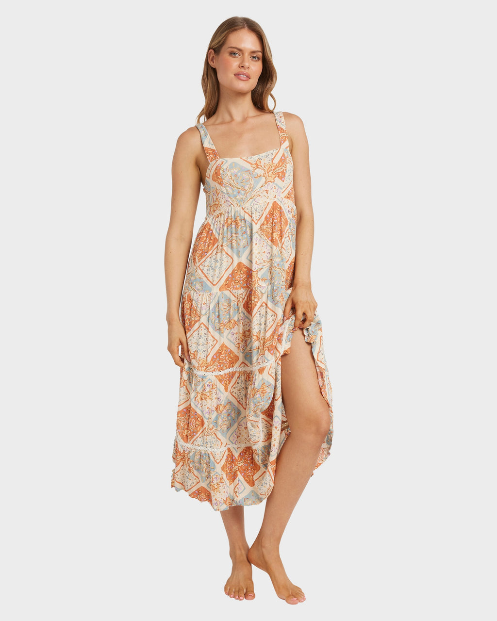 Womens Forever Folk Midi Dress